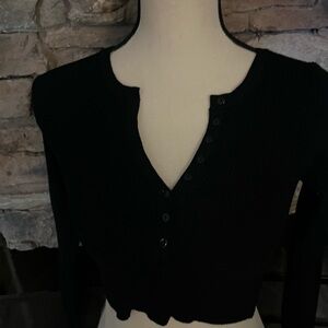 Princess Polly Black Ribbed Knit